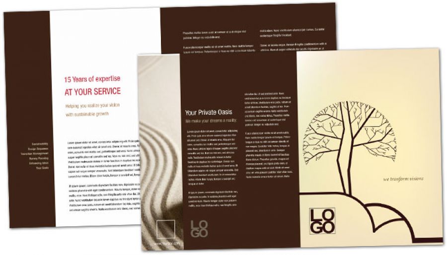 Business Advisor Half Fold Brochure Design Layout